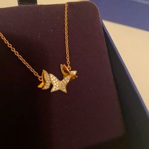 Swarovski butterflies necklace.